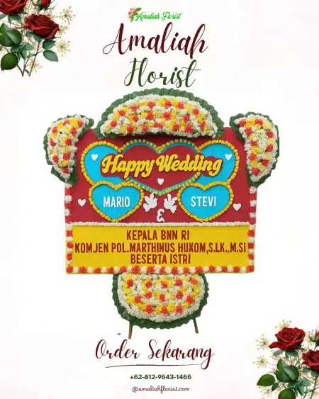Papan Bunga Pernikahan Keper